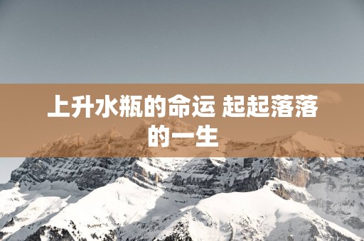 上升水瓶的命运 起起落落的一生