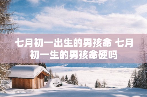 七月初一出生的男孩命 七月初一生的男孩命硬吗