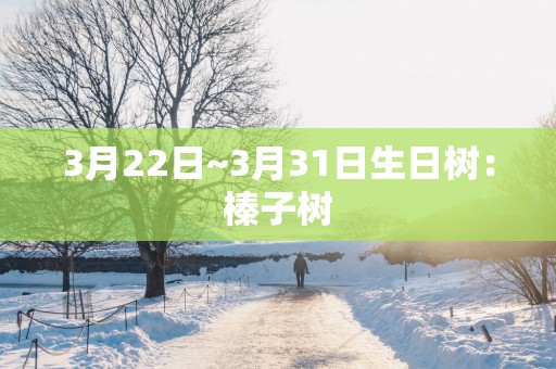 3月22日~3月31日生日树：榛子树