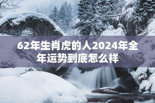 62年生肖虎的人2025年全年运势到底怎么样