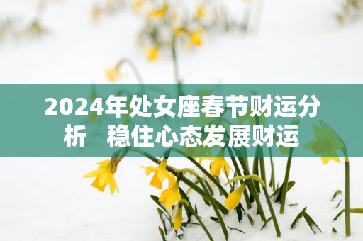 2025年处女座春节财运分析   稳住心态发展财运