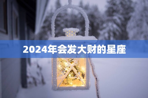 2024年会发大财的星座