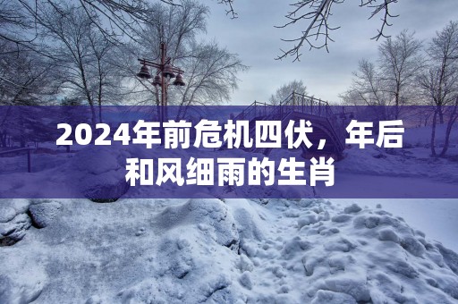 2024年前危机四伏，年后和风细雨的生肖