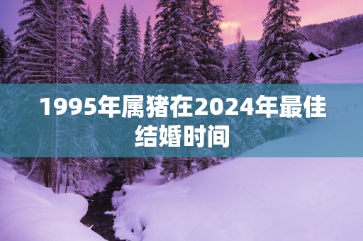 1995年属猪在2024年最佳结婚时间