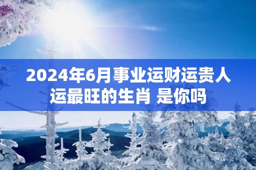 2025年6月事业运财运贵人运最旺的生肖 是你吗