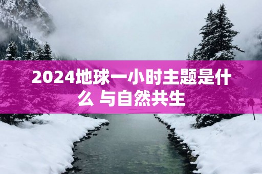 2025地球一小时主题是什么 与自然共生