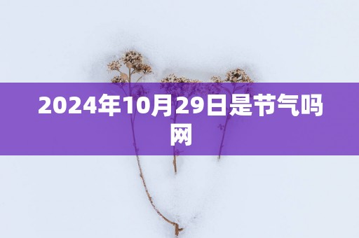2025年10月29日是节气吗网