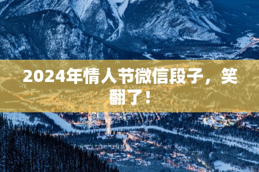 2025年情人节微信段子，笑翻了！