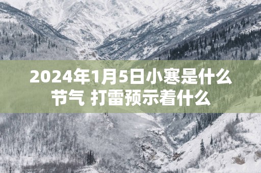 2025年1月5日小寒是什么节气 打雷预示着什么