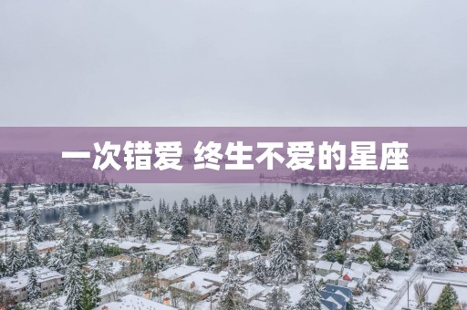 一次错爱 终生不爱的星座