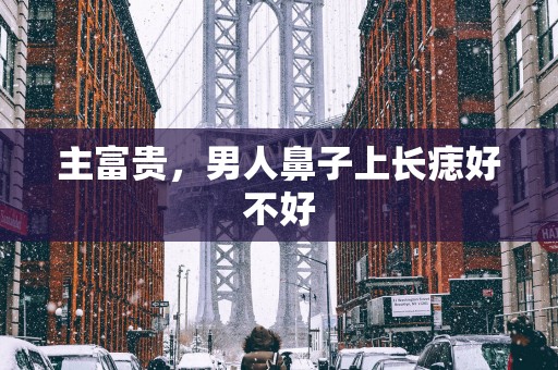 主富贵，男人鼻子上长痣好不好