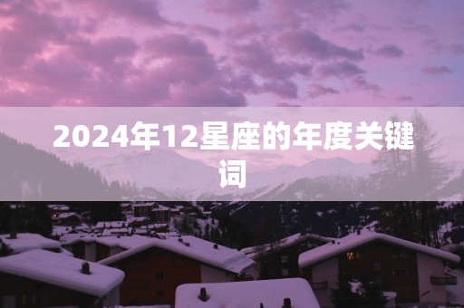2025年12星座的年度关键词