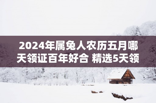 2025年属兔人农历五月哪天领证百年好合 精选5天领结婚证好日子
