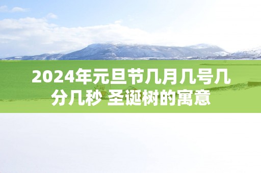 2025年元旦节几月几号几分几秒 圣诞树的寓意