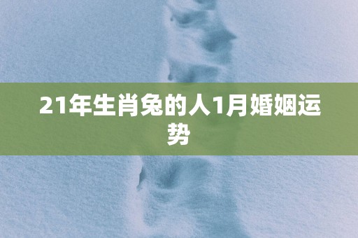 21年生肖兔的人1月婚姻运势