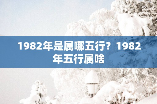 1982年是属哪五行？1982年五行属啥