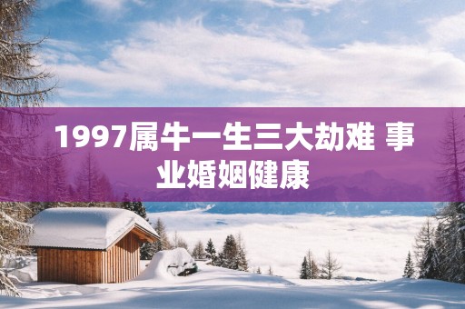 1997属牛一生三大劫难 事业婚姻健康