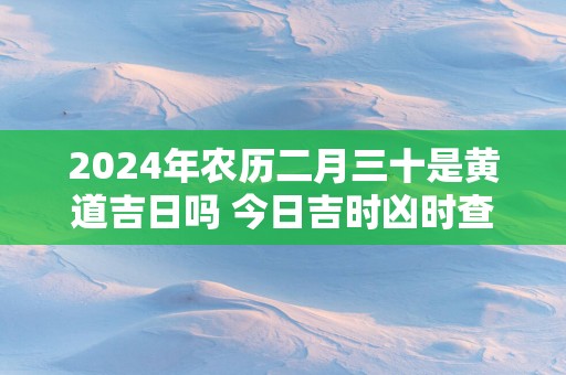 2025年农历二月三十是黄道吉日吗 今日吉时凶时查询