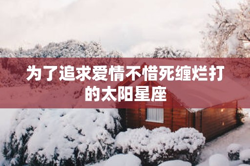 为了追求爱情不惜死缠烂打的太阳星座