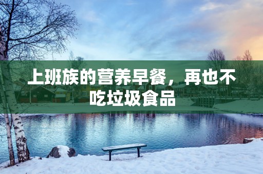 上班族的营养早餐，再也不吃垃圾食品