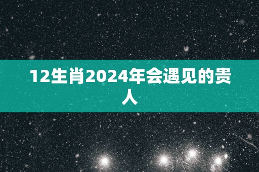12生肖2025年会遇见的贵人