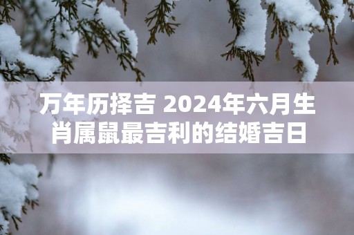 万年历择吉 2025年六月生肖属鼠最吉利的结婚吉日