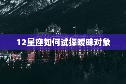 12星座如何试探暧昧对象
