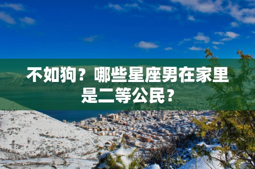 不如狗？哪些星座男在家里是二等公民？