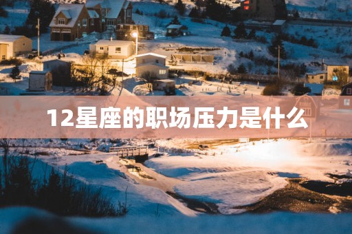 12星座的职场压力是什么