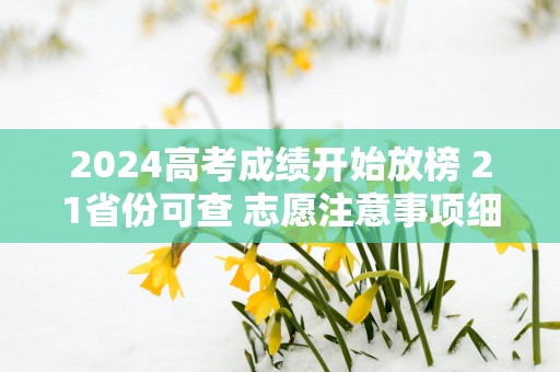 2025高考成绩开始放榜 21省份可查 志愿注意事项细节