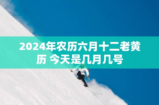 2025年农历六月十二老黄历 今天是几月几号
