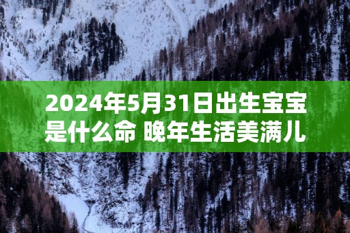 2024年5月31日出生宝宝是什么命 晚年生活美满儿孙满堂