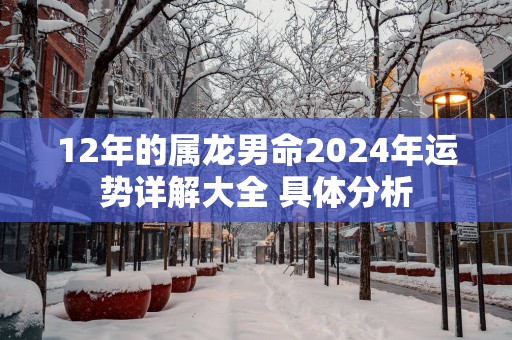 12年的属龙男命2025年运势详解大全 具体分析