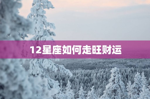 12星座如何走旺财运