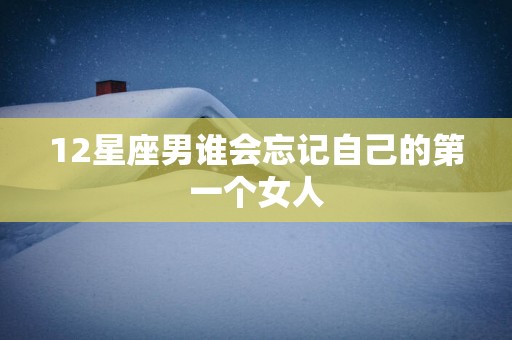 12星座男谁会忘记自己的第一个女人