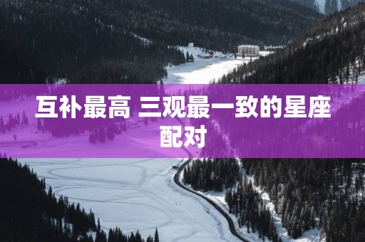 互补最高 三观最一致的星座配对