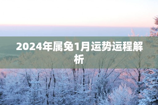 2025年属兔1月运势运程解析
