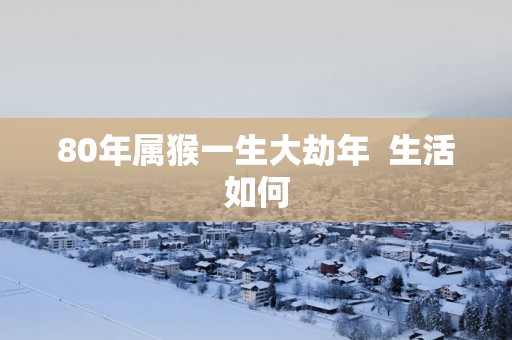 80年属猴一生大劫年  生活如何