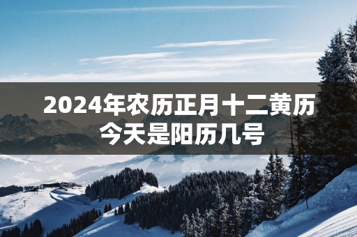 2025年农历正月十二黄历 今天是阳历几号