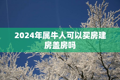 2025年属牛人可以买房建房盖房吗