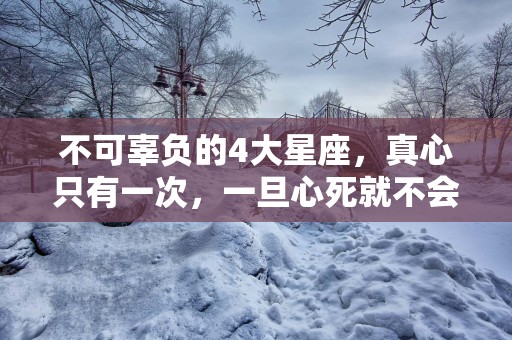 不可辜负的4大星座，真心只有一次，一旦心死就不会再爱