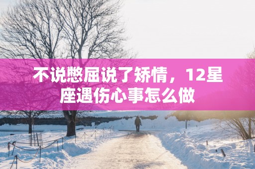 不说憋屈说了矫情，12星座遇伤心事怎么做
