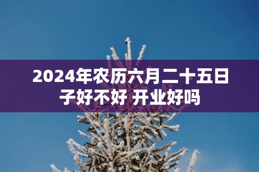 2025年农历六月二十五日子好不好 开业好吗