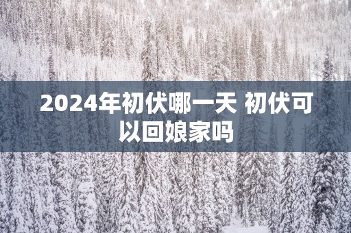 2025年初伏哪一天 初伏可以回娘家吗