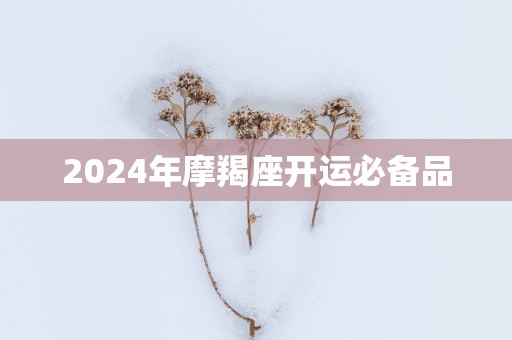 2025年摩羯座开运必备品