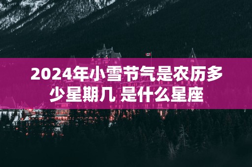 2025年小雪节气是农历多少星期几 是什么星座