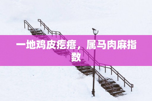 一地鸡皮疙瘩，属马肉麻指数