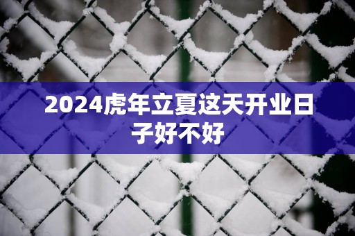 2025蛇年立夏这天开业日子好不好