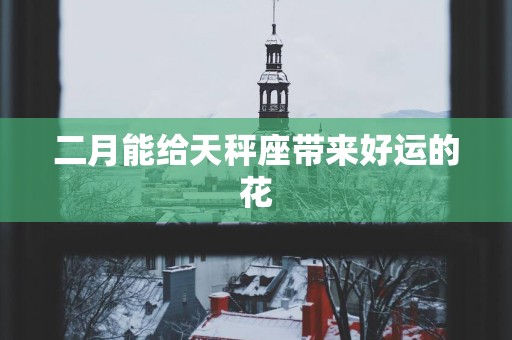二月能给天秤座带来好运的花