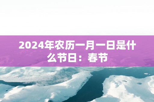 2025年农历一月一日是什么节日：春节